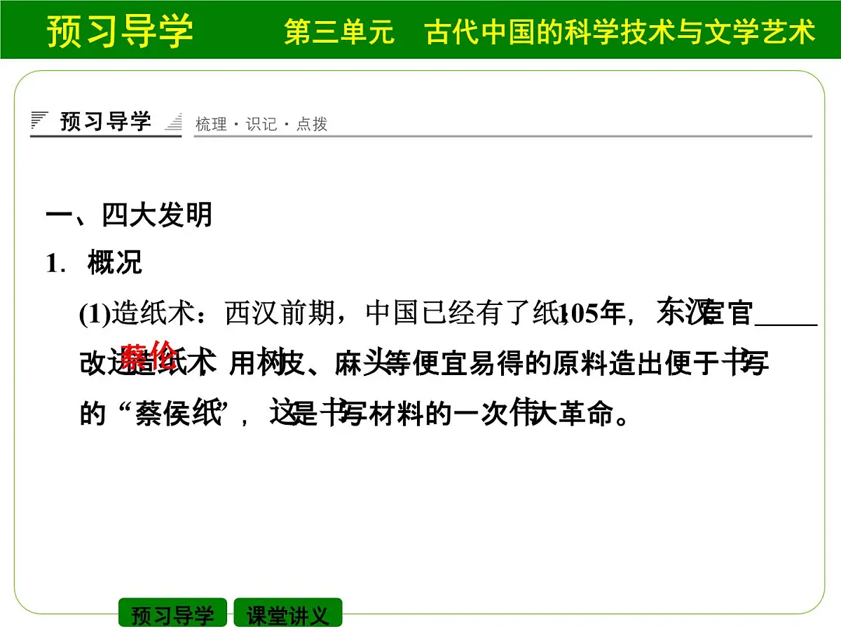 人教版 (新课标)高中历史必修3 3-8《古代中国的发明和发现》课件第3页