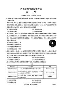 2025年河南高考模拟适应性历史试题及答案