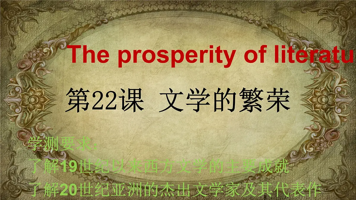 课件—人教版 (新课标)高中历史必修3 8-22《文学的繁荣》第4页