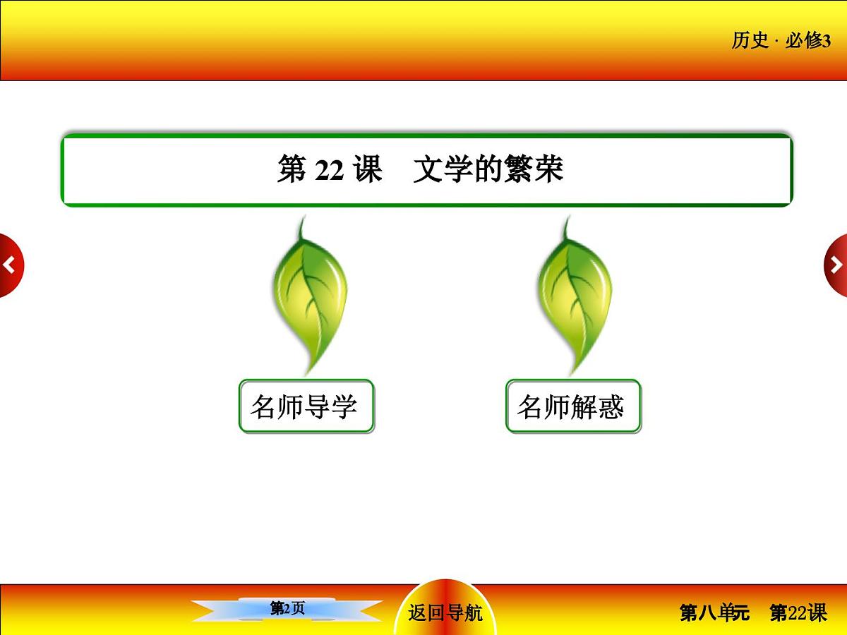 人教版 (新课标)高中历史必修3 8-22《文学的繁荣》课件第2页