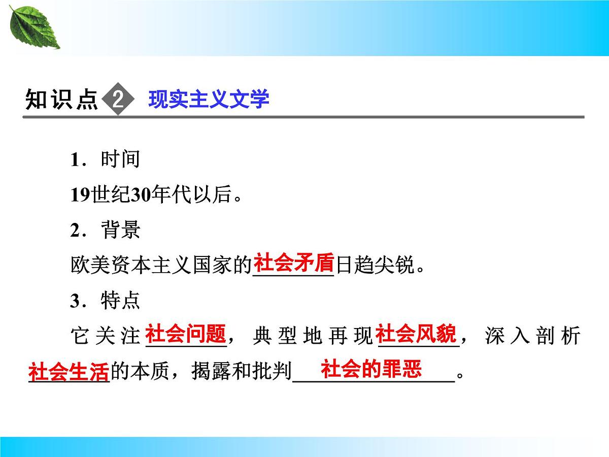 人教版 (新课标)高中历史必修3 8-22《文学的繁荣》课件第7页