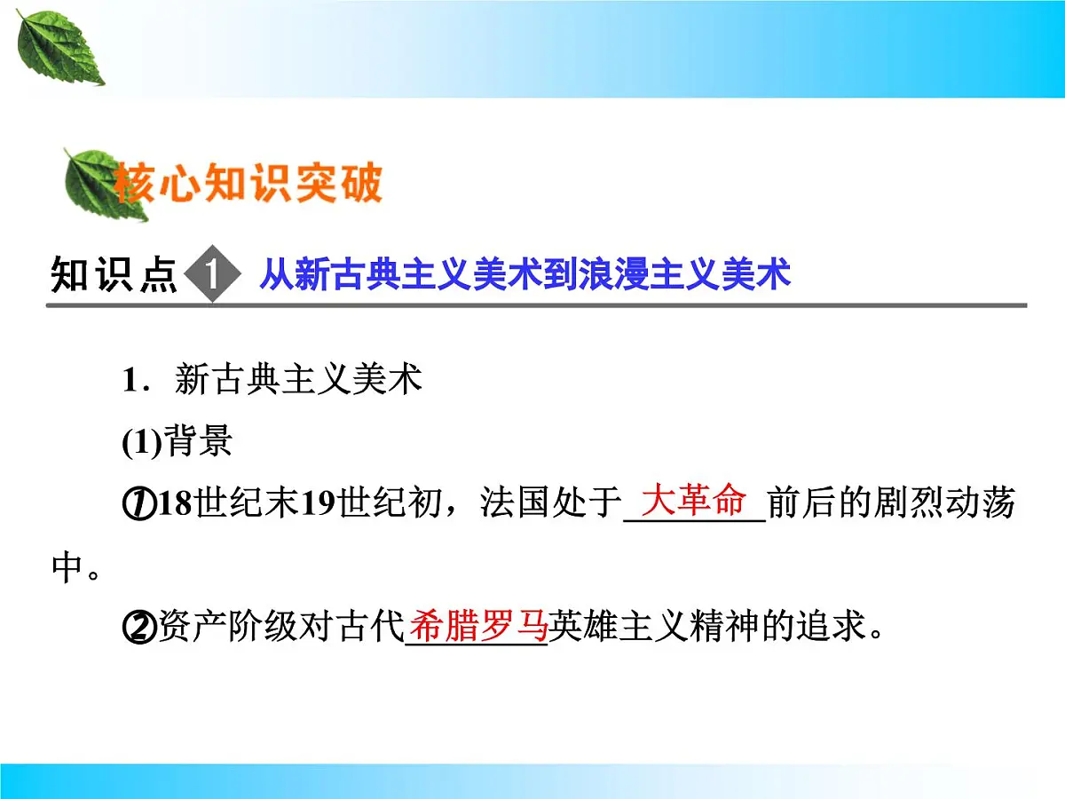 人教版 (新课标)高中历史必修3 8-23《美术的辉煌》课件第3页