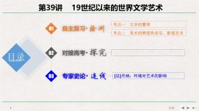 专题串讲课件：人教版 (新课标)高中历史必修3 第八单元19世纪以来的世界文学艺术