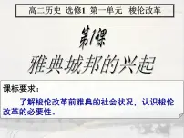 高中历史人教版 (新课标)选修1 历史上重大改革回眸雅典城邦的兴起教学ppt课件