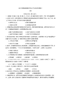 2025年湖南省普通高中学业水平合格性考试模拟考试（一）历史试题（含答案）