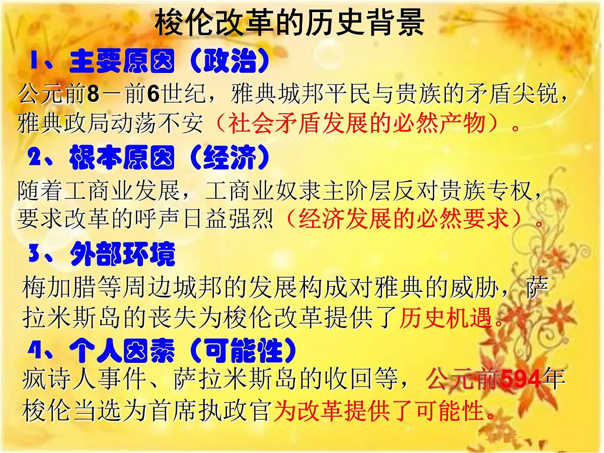 人教版 (新课标)高中历史选修1 1-3《雅典民主政治的奠基石》探究型课件第3页