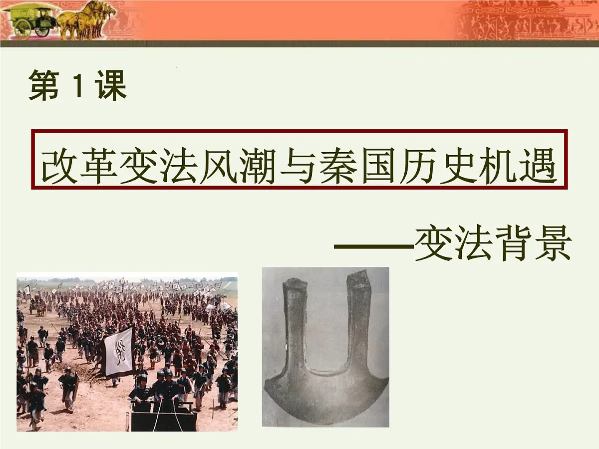 人教版 (新课标)高中历史选修1 2-1《改革变法风潮与秦国历史机遇》课件第3页