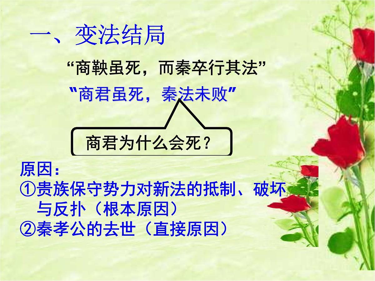 人教版 (新课标)高中历史选修1 2-3《富国强兵的秦国》课件第7页
