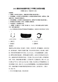 2025届四川省成都市高三下学期三诊历史试卷（解析版）