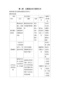 高中人教版 (新课标)从锁国走向开国的日本教学设计