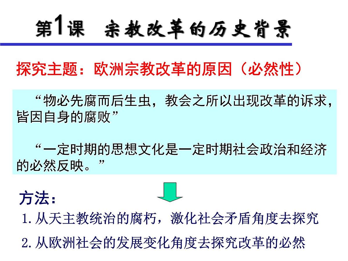 人教版 (新课标)高中历史选修1 5-1《宗教改革的历史背景》课件第6页