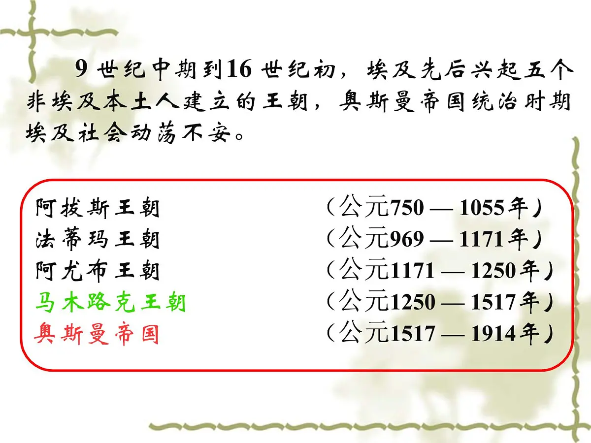 人教版 (新课标)高中历史选修1 6-1《18世纪末19世纪初的埃及》课件第5页