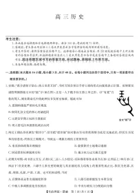 安徽省九师联盟2025届高三下学期高考模拟考前押题 历史试题(含答案)