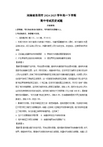 河南省洛阳市2024-2025学年高一下学期期中考试历史试卷（解析版）