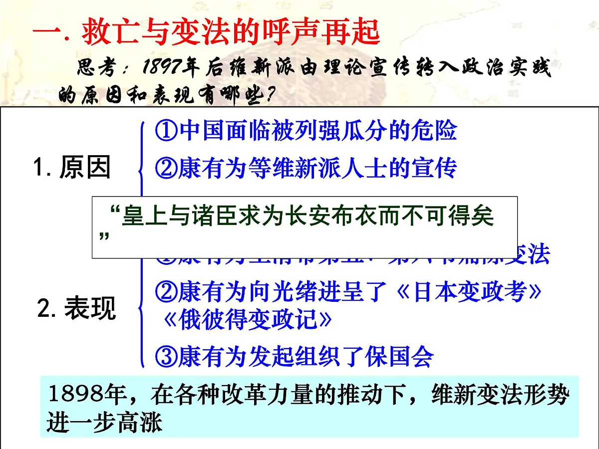 人教版 (新课标)高中历史选修1 9-3《百日维新》课件第4页