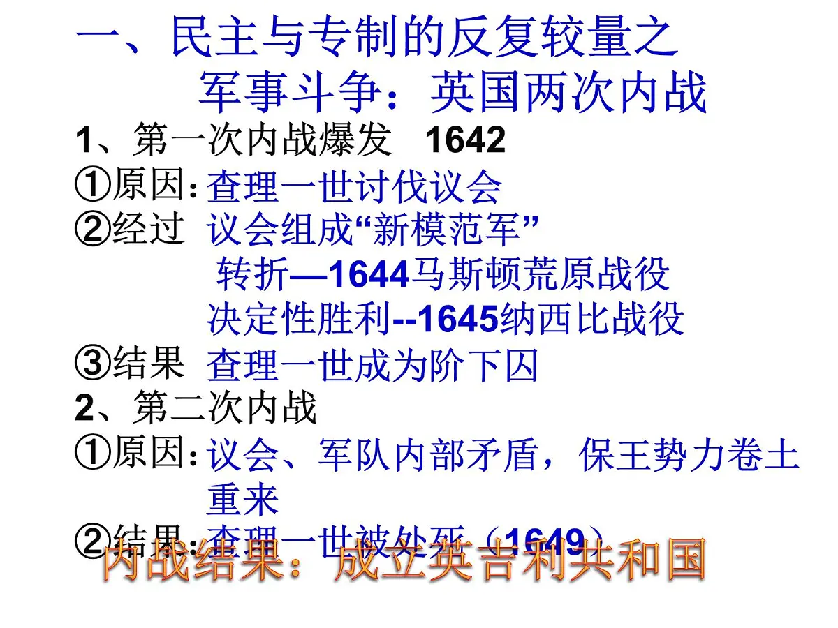 人教版 (新课标)高中历史选修2 2-2《民主与专制的反复较量》课件第5页