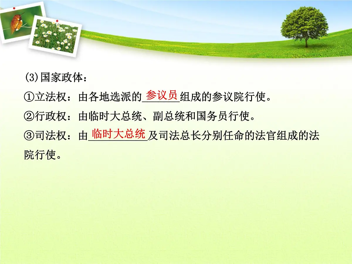 人教版 (新课标)高中历史选修2 3-3《中华民国临时约法》探究型课件第8页