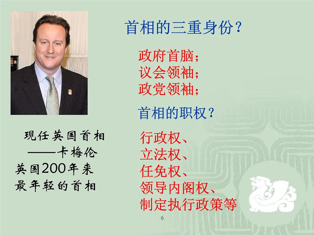 人教版 (新课标)高中历史选修2 4-2《英国责任制内阁的形成》课件第6页