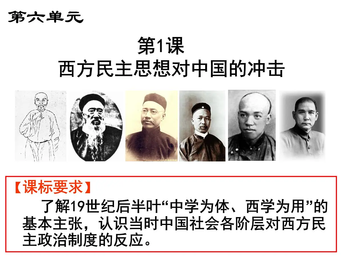 人教版 (新课标)高中历史选修2 6-1《西方民主思想对中国的冲击》课件第8页