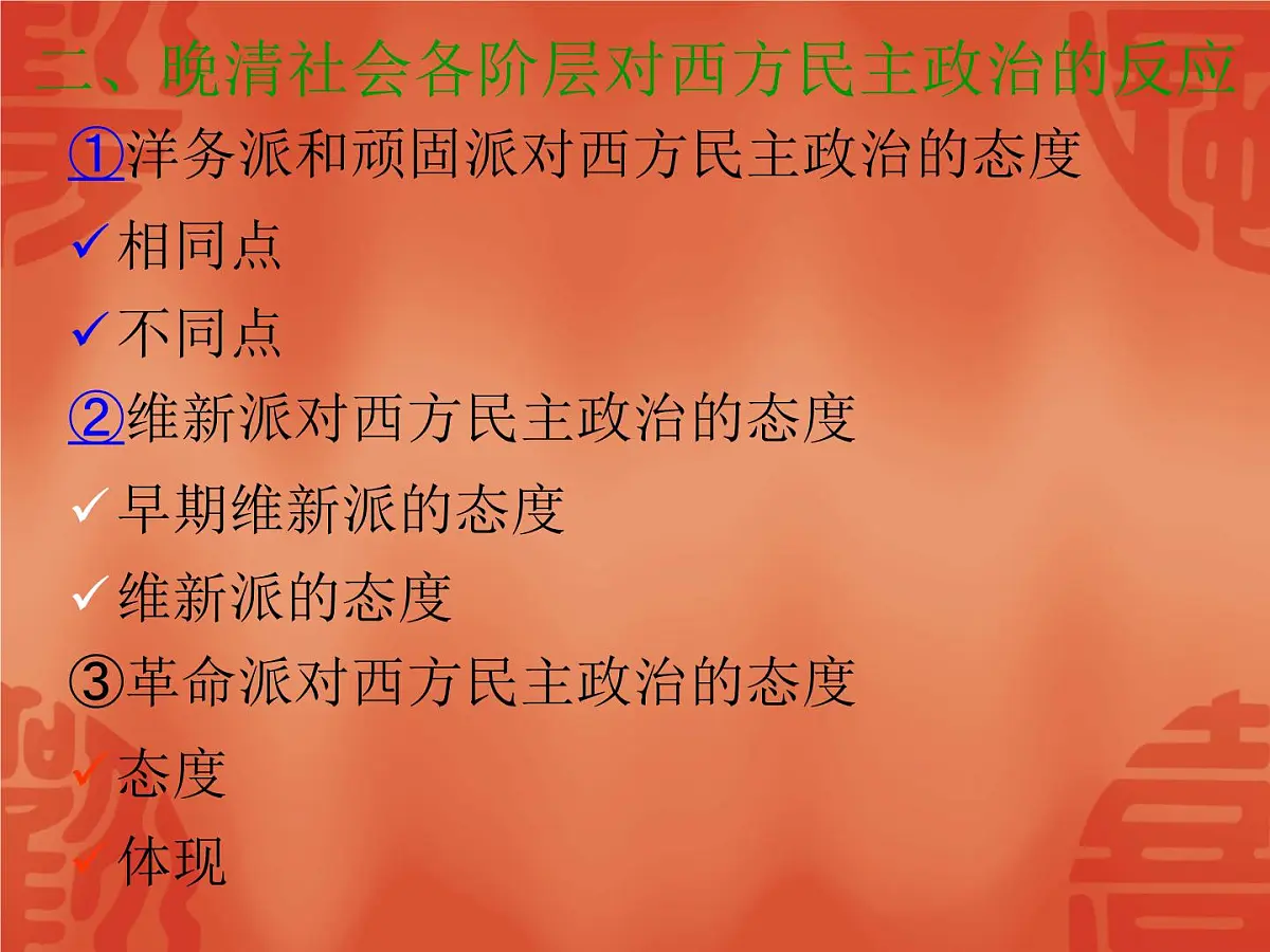 人教版 (新课标)高中历史选修2 6-1《西方民主思想对中国的冲击》课件第5页