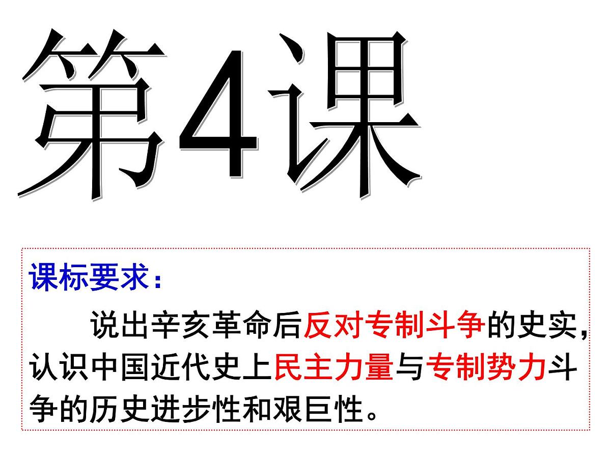 人教版 (新课标)高中历史选修2 6-4《反对复辟帝制、维护共和的斗争》课件第1页