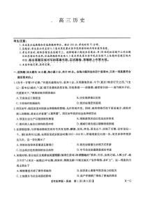2025年九师联盟高考模拟历史试题及答案