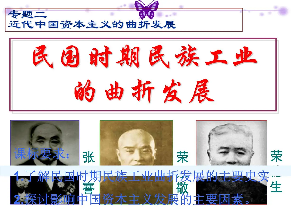 课件—人民版高中历史必修2 2-2《民国时期民族工业的曲折发展》第3页