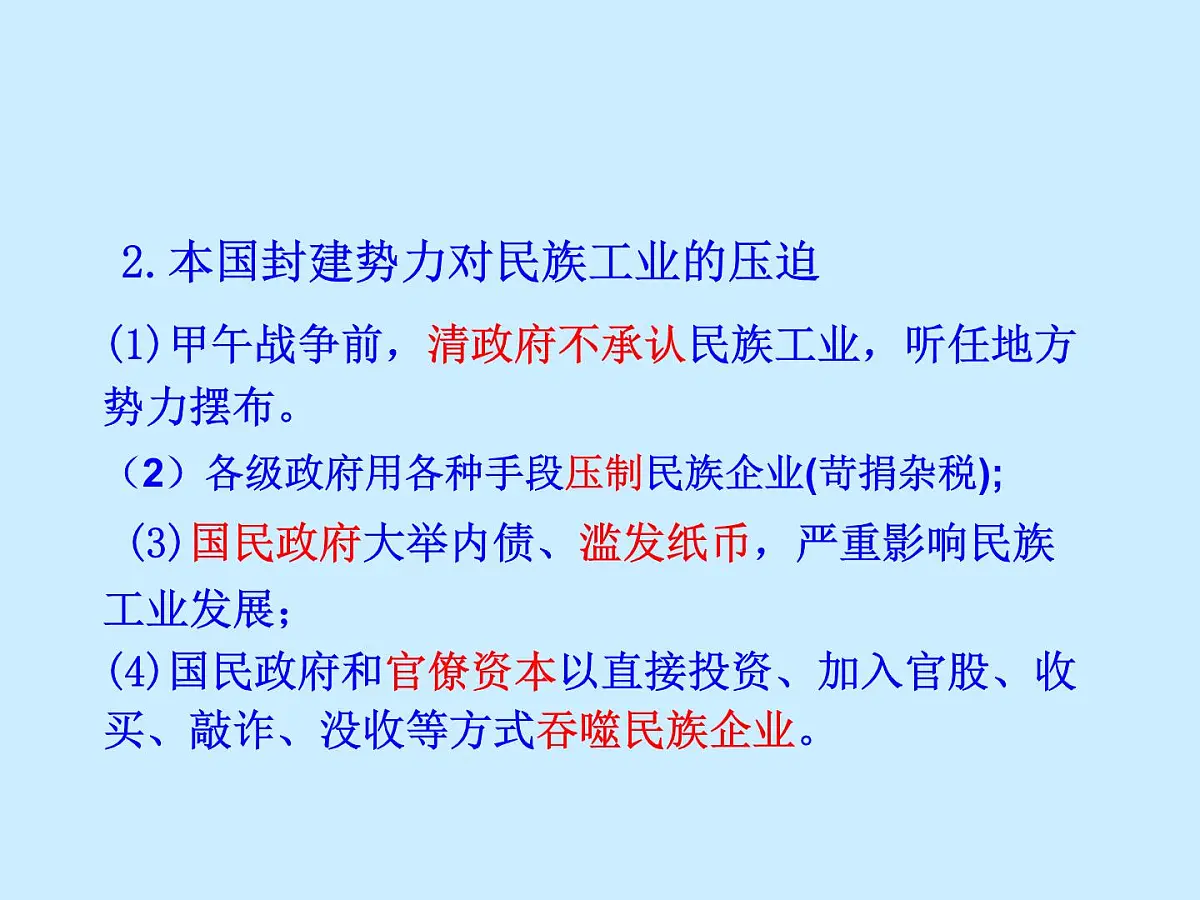 课件—人民版高中历史必修2 2-3《近代中国资本主义的历史命运》第7页