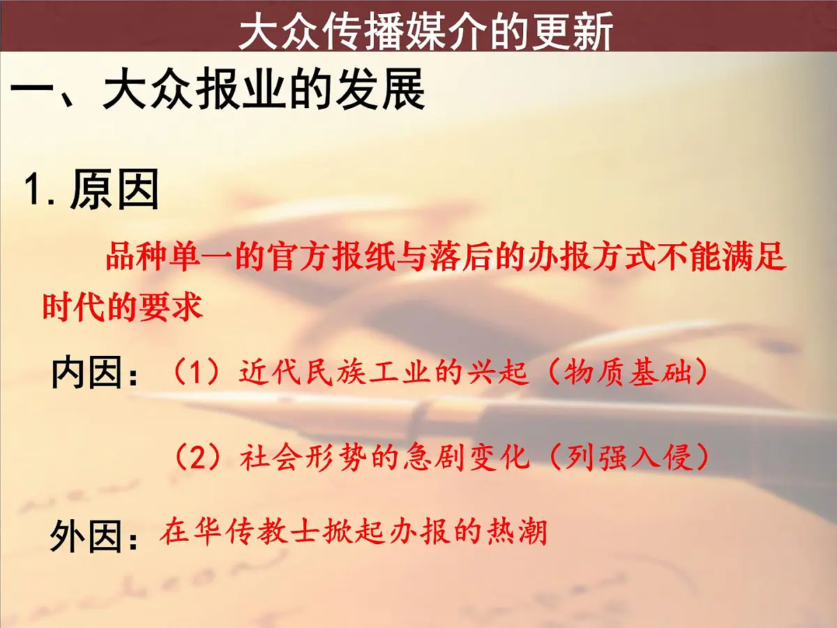 课件—人民版高中历史必修2 4-3《大众传播媒介的更新》第3页