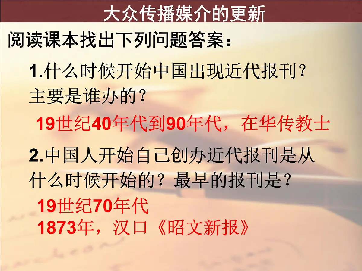 课件—人民版高中历史必修2 4-3《大众传播媒介的更新》第4页