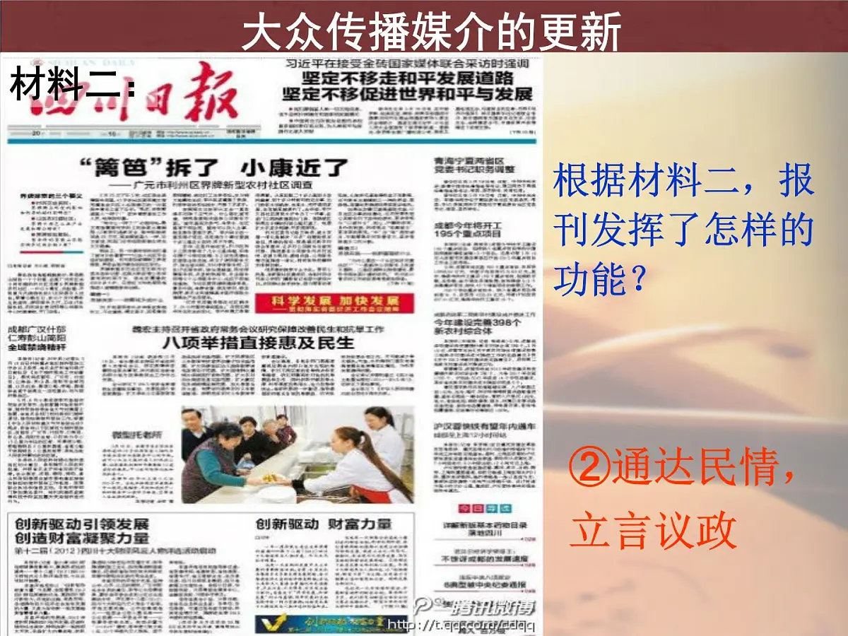课件—人民版高中历史必修2 4-3《大众传播媒介的更新》第7页