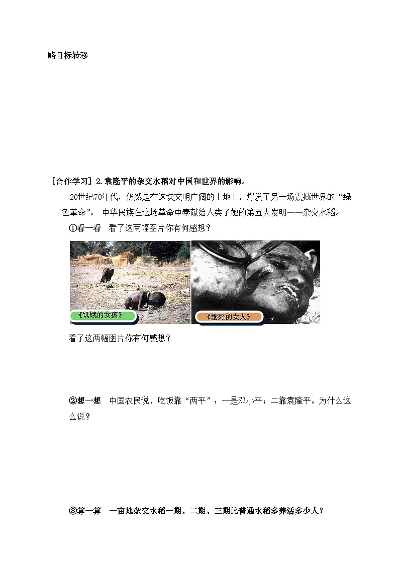 教学案—人教版 (新课标)高中历史必修3 7-19《建国以来的重大科技成》无答案第3页