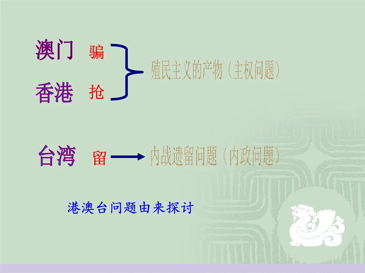 人民版高中历史必修1 4-3《“一国两制”的伟大构想及其实践》课件第7页