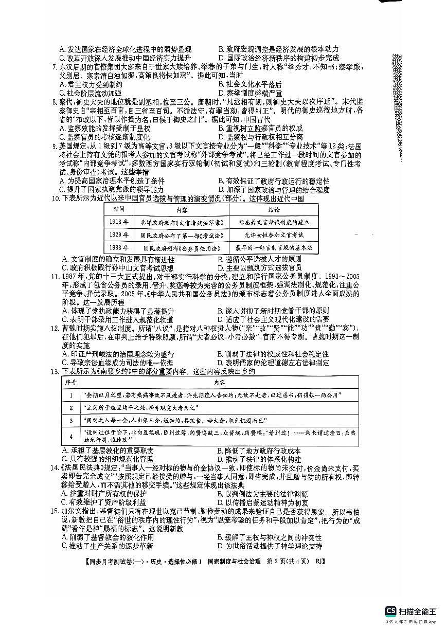 高二历史第2页