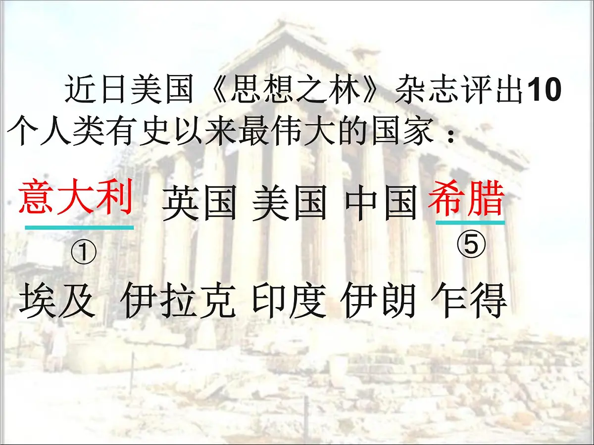 人民版高中历史必修1 6-1《民主政治的摇篮——古代希腊》情境创设课件第1页