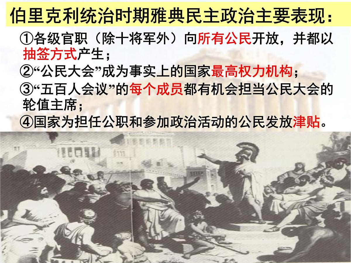 人民版高中历史必修1 6-2《卓尔不群的雅典》基础知识课件第6页