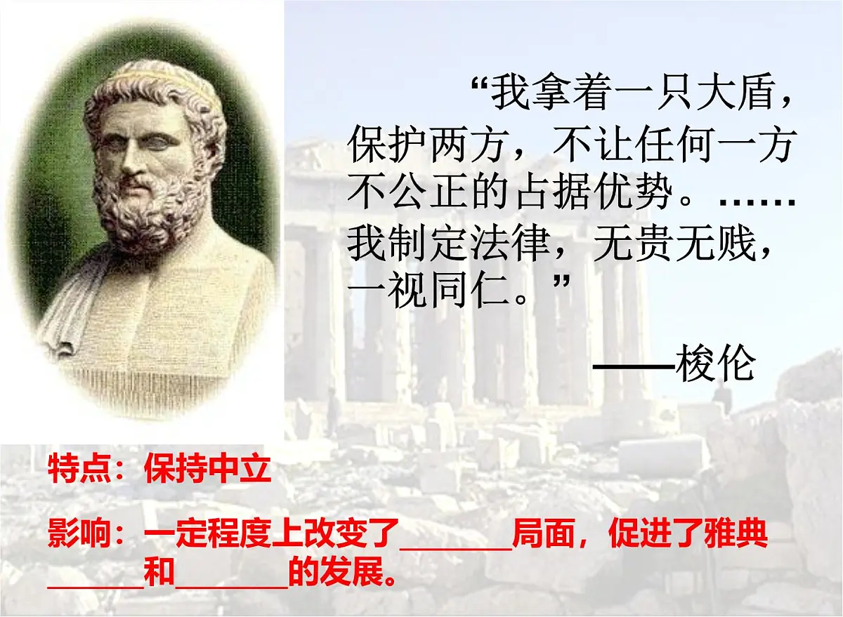 人民版高中历史必修1 6-2《卓尔不群的雅典》基础知识课件第7页