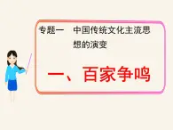 人民版高中历史必修3 1-1《百家争鸣》课件