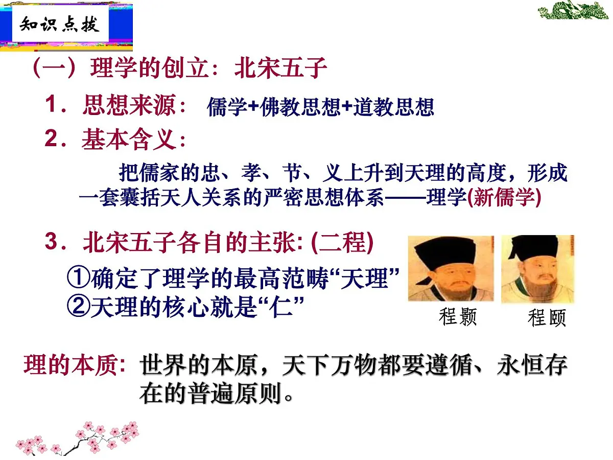 人民版高中历史必修3 1-3《宋明理学》知识梳理型课件第5页