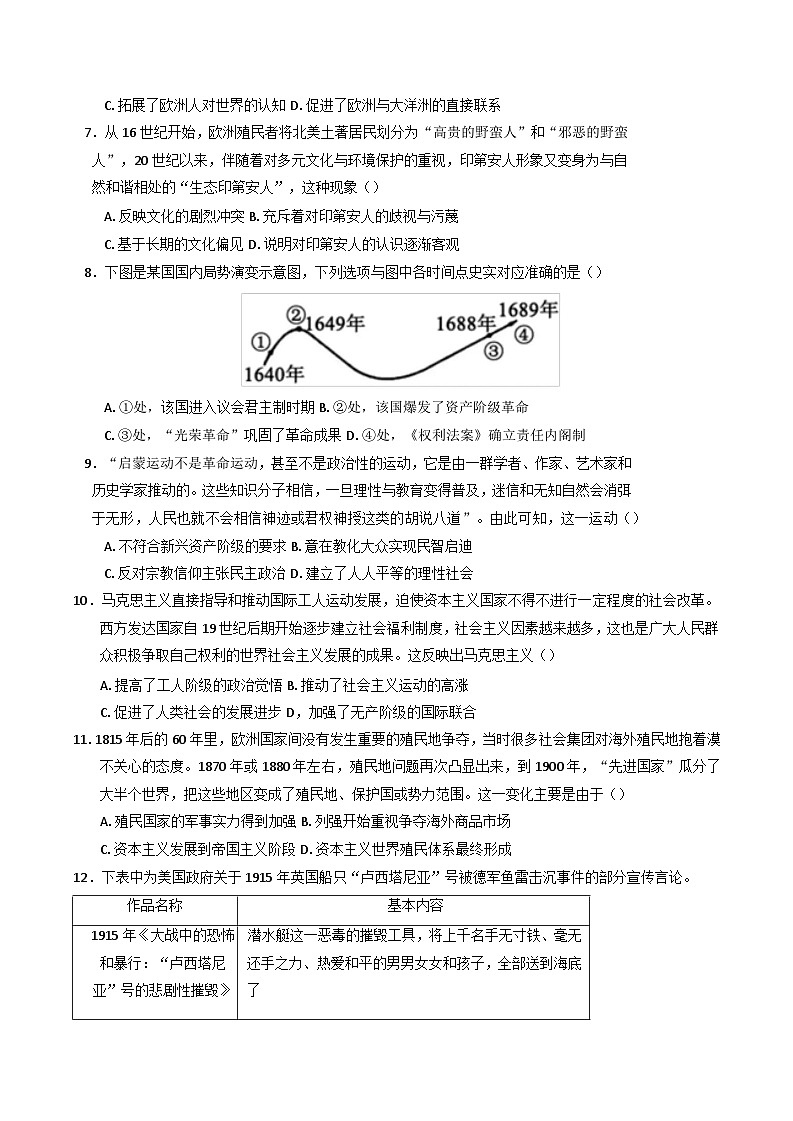 江苏省连云港市灌南县2024-2025学年高一下学期第二次月考历史试卷(含答案)第2页