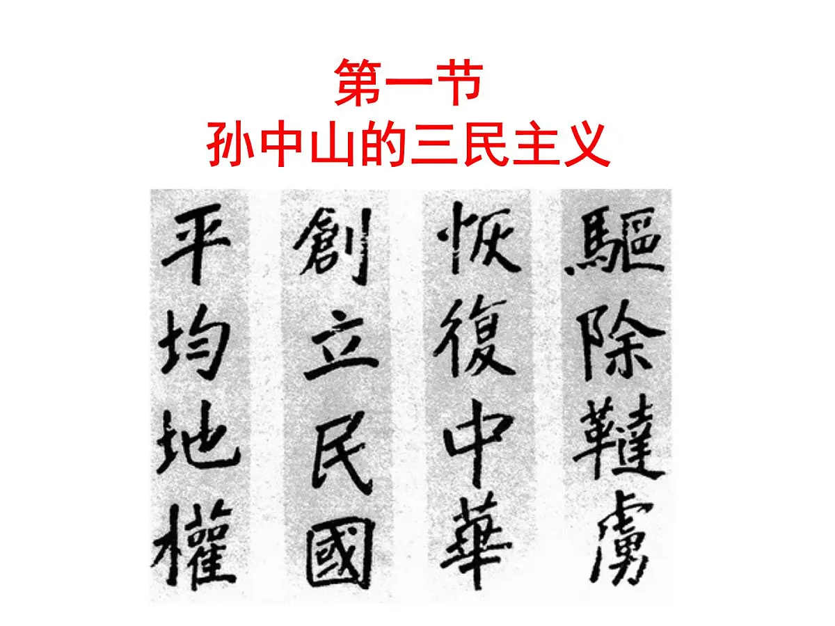 课件—人民版高中历史必修3 4-1《孙中山的三民主义》第3页
