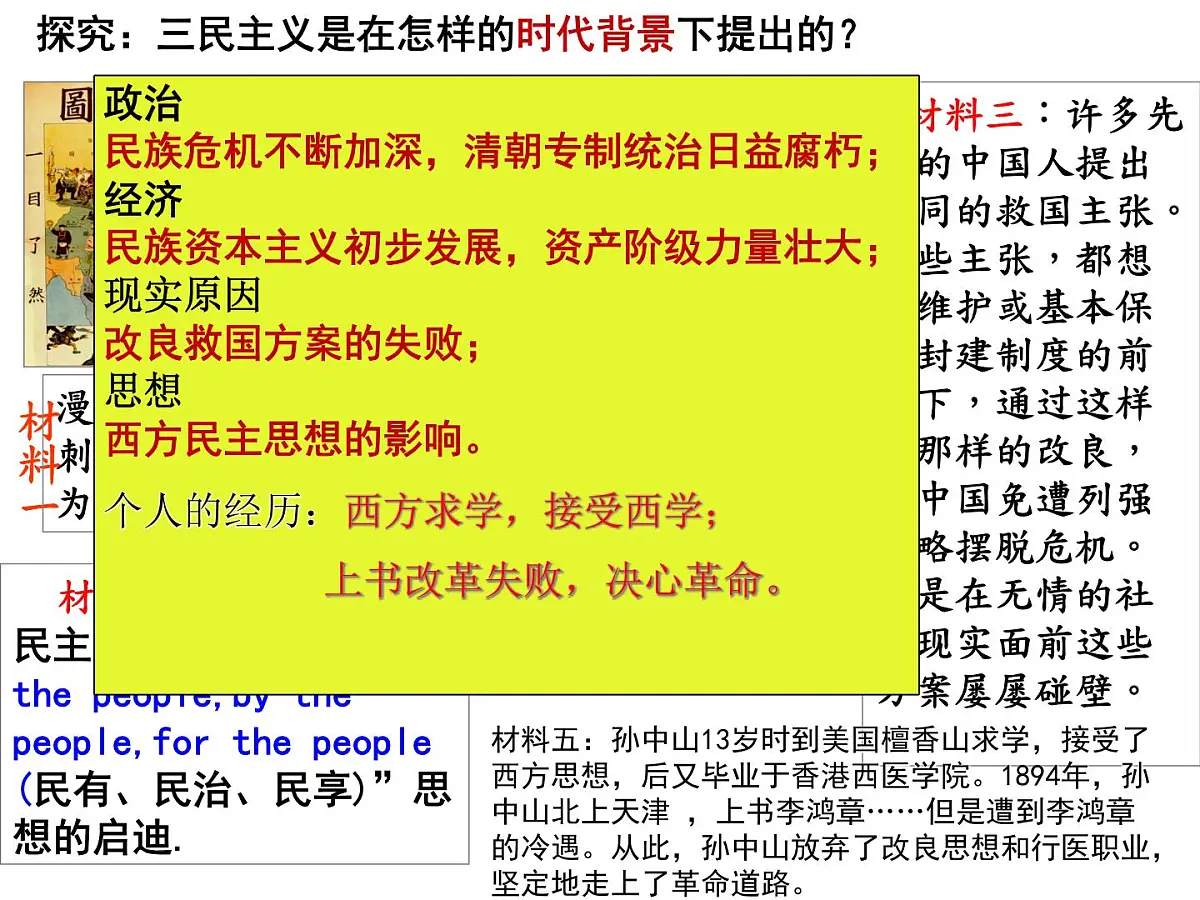 课件—人民版高中历史必修3 4-1《孙中山的三民主义》第6页