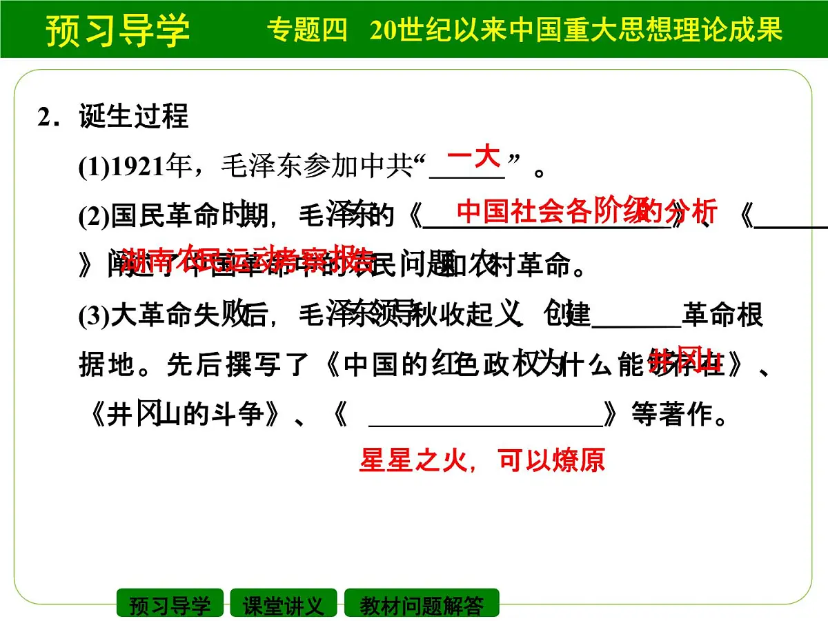 人民版高中历史必修3 4-2《毛泽东思想的形成与发展》课件第4页