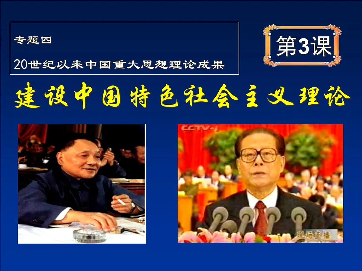 人民版高中历史必修3 4-3《建设中国特色社会主义理论》课件第1页