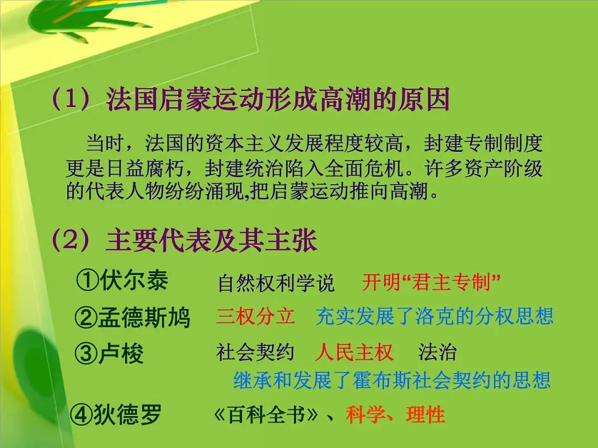 人民版高中历史必修3 6-4《理性之光与浪漫之声》课件第4页