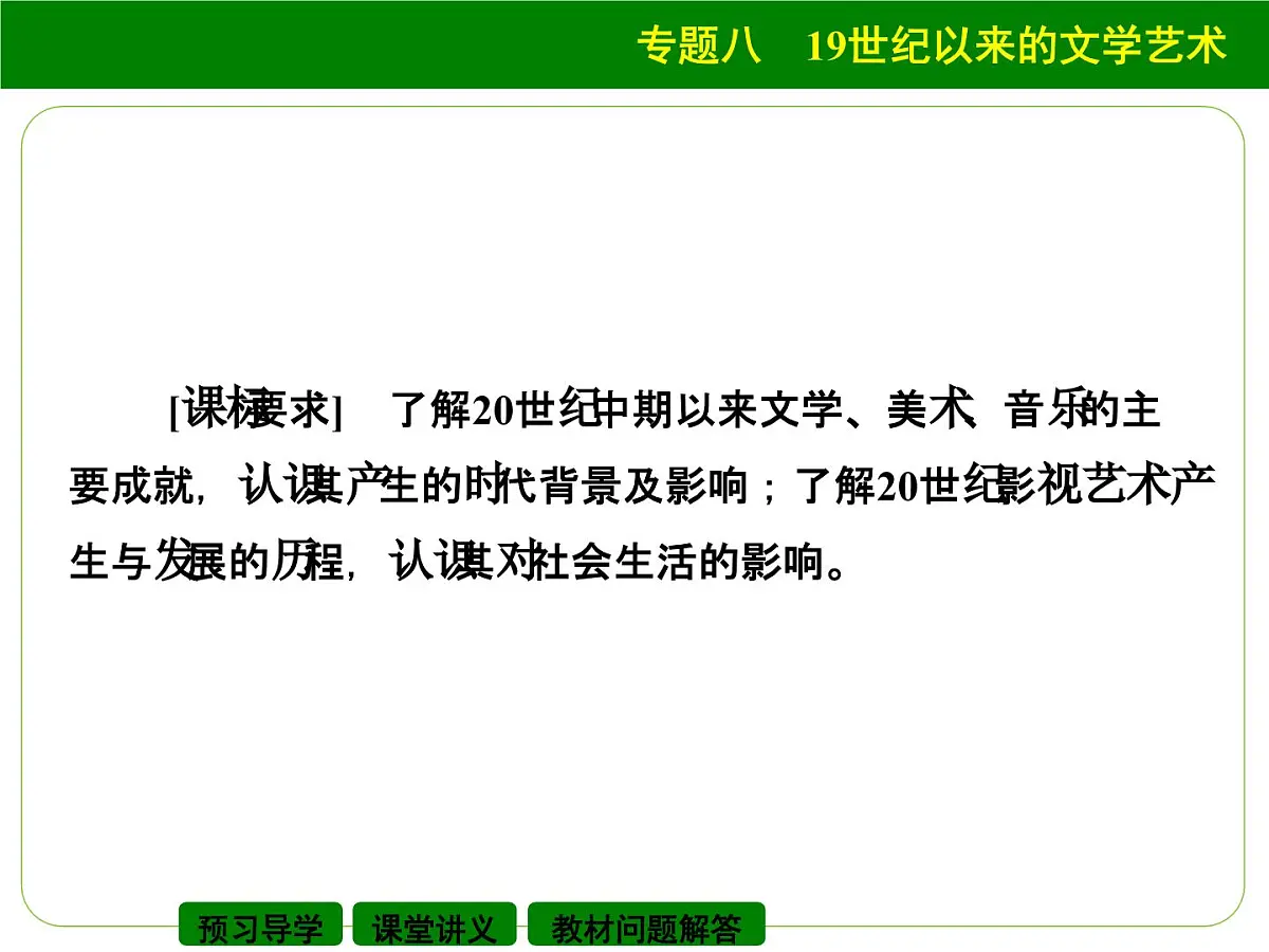 人民版高中历史必修3 8-4《与时俱进的文学艺术》课件第2页