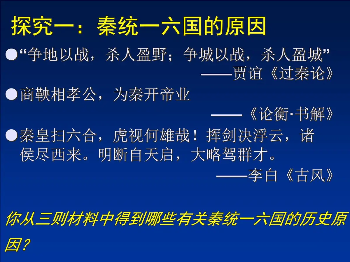 人民版高中历史选修4 1-1《千秋功过秦始皇》课件第7页