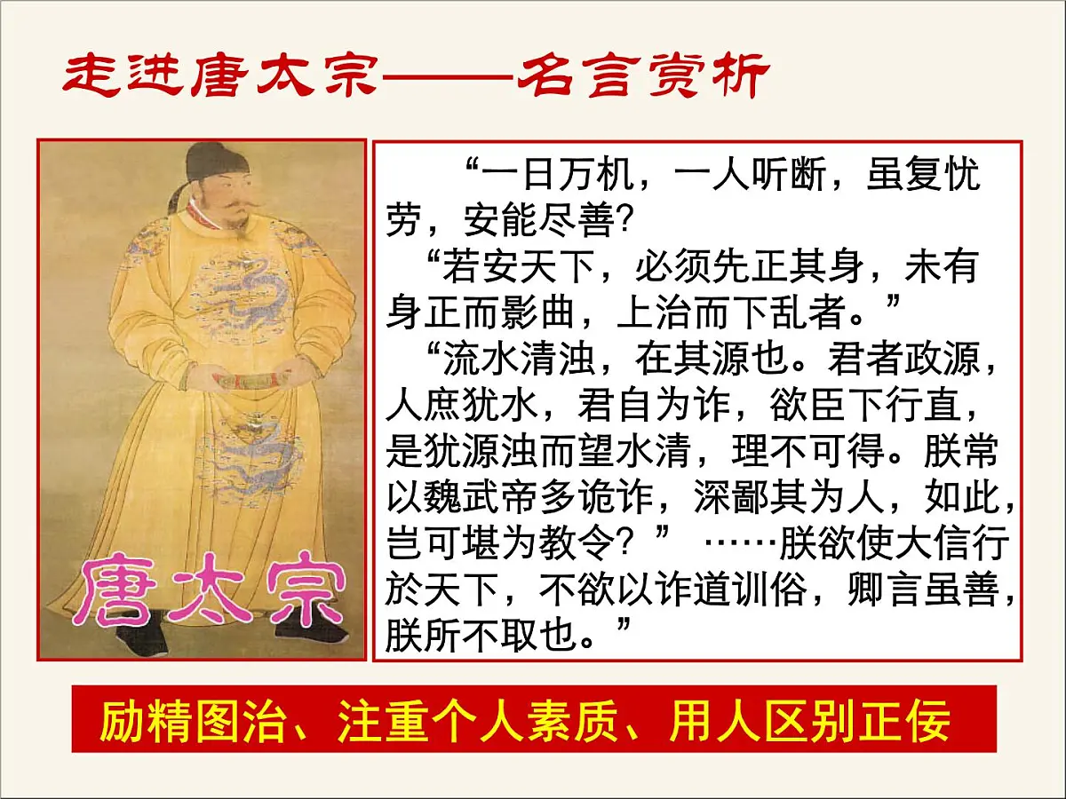人民版高中历史选修4 1-2《盛唐伟业的奠基人——唐太宗》课件第7页