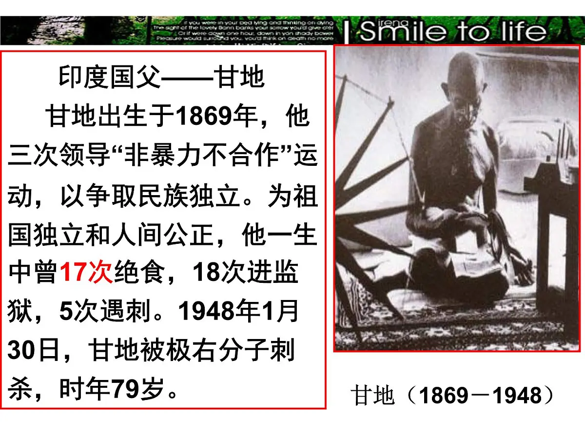 人民版高中历史选修4 4-3《圣雄甘地》课件第2页