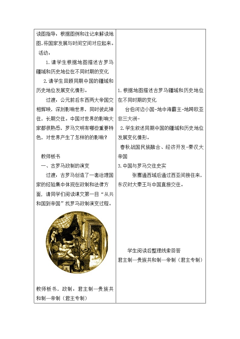 岳麓版高中历史必修1 2-7《古罗马的政制与法律》教案第3页
